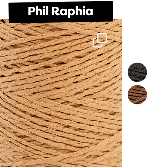 Carré à tricoter Phil Raphia