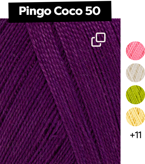 Carré à tricoter Pingo Coco 50