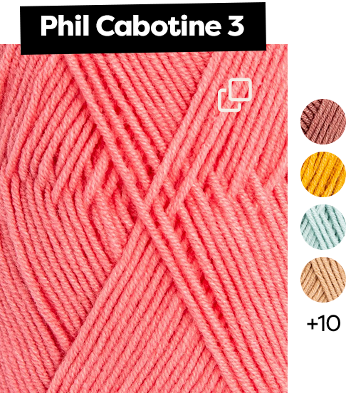 Carré à tricoter Phil Cabotine 3