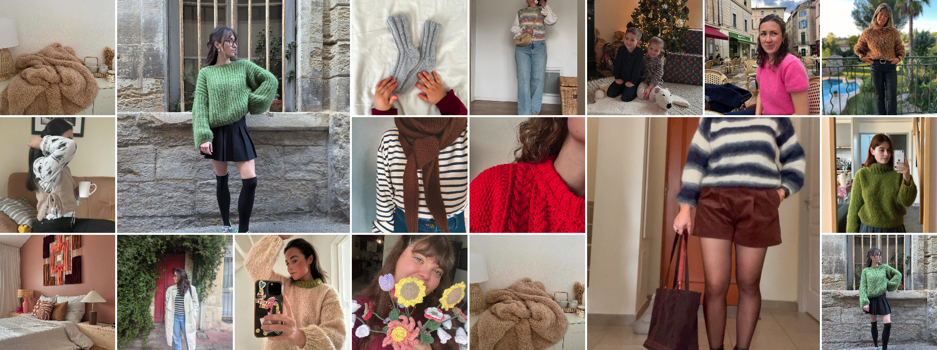 Pèle mèle happywoolers sur les réseaux sociaux. #HAPPYWOOLERS